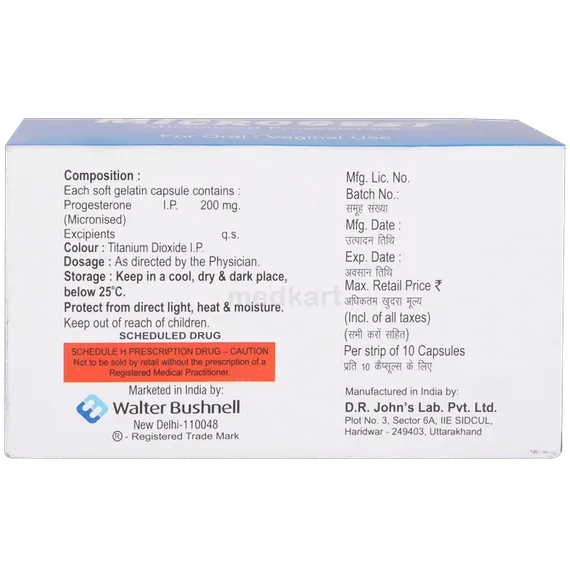 microgest 200mg capsule 10's